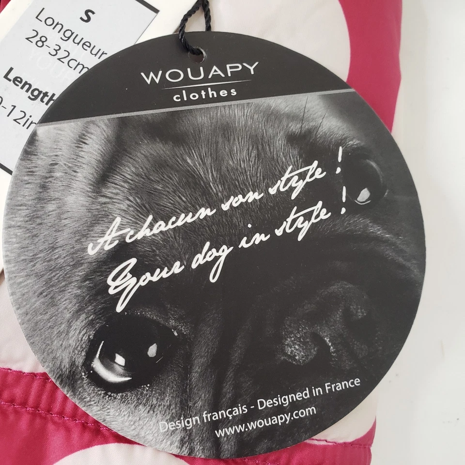 Pet.ate Wouapy Ropa Lindo Cómodo Perro Chaleco Cuello de Piel Pequeño 10-12" Nuevo con Etiquetas  Foto 4 de 4