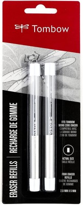 MONO Zero Eraser Refill Value Pack, Rectangle, 2.5mm, 2-Pack