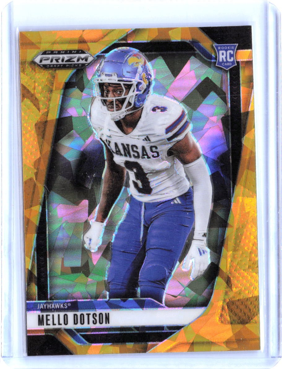 Mello Dotson 2025 Panini Prizm Draft Picks - Mello Dotson #42 Gold Ice Prizm RC