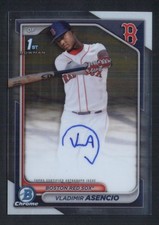 2024 Bowman Chrome Prospects Vladimir Asencio 1st auto Boston Red Sox