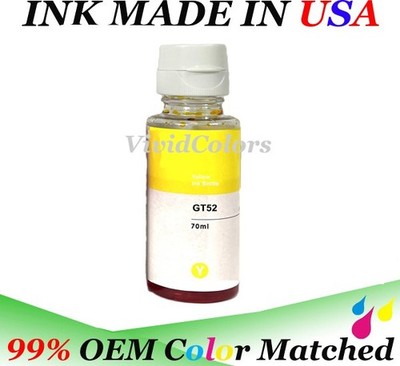 VC 70ml Non OEM Refill Ink bottle for hp Ink Tank 310 415 GT52 Y GT 52 Yellow