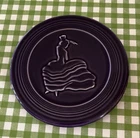 Fiestaware Round "Dancing Lady" 6" Plum Hot Plate/Trivet