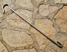 ancien grand crochet de boucher en inox