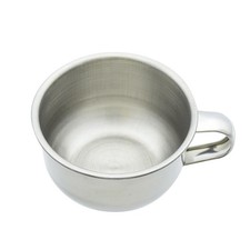 1 Piece Stainless Steel Shaving Soap Bowl with Handle Shaving Soap Mug Bowl S...