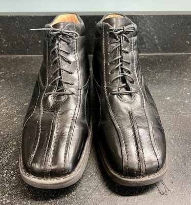 Bata Men s Black Leather Lace Up Dress Boot Sz 41 (US 8) Made In Italy