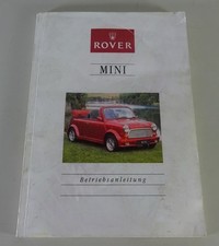 Betriebsanleitung / Handbuch Rover Mini 1275ccm Saloon + Cabrio Stand 1995