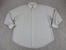 Yves Saint Laurent Shirt Men 16.5 XL White Pinstripe Dress Long Sleeve Button Up