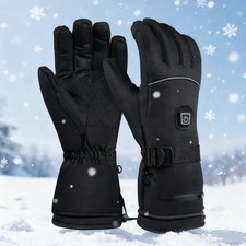 Upgrade Heated Gloves Electric Hand Warm Windproof Thermal Winter No Battery 