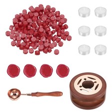 Wax Seal Kit, 150 Wax Beads, Candles, Pearl Red