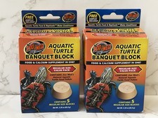 Lot of 8 Total Zoo Med Aquatic Turtle Banquet Blocks 1 New Box  Partial Box