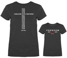 Charlie Kirk Freedom True Patriot Memorial Women's T-shirt
