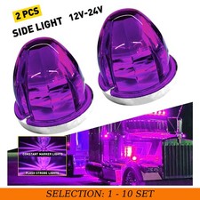 2-20 Purple Strobeconstant Led Watermelon Clearence Truck Fender Cap Roof Light