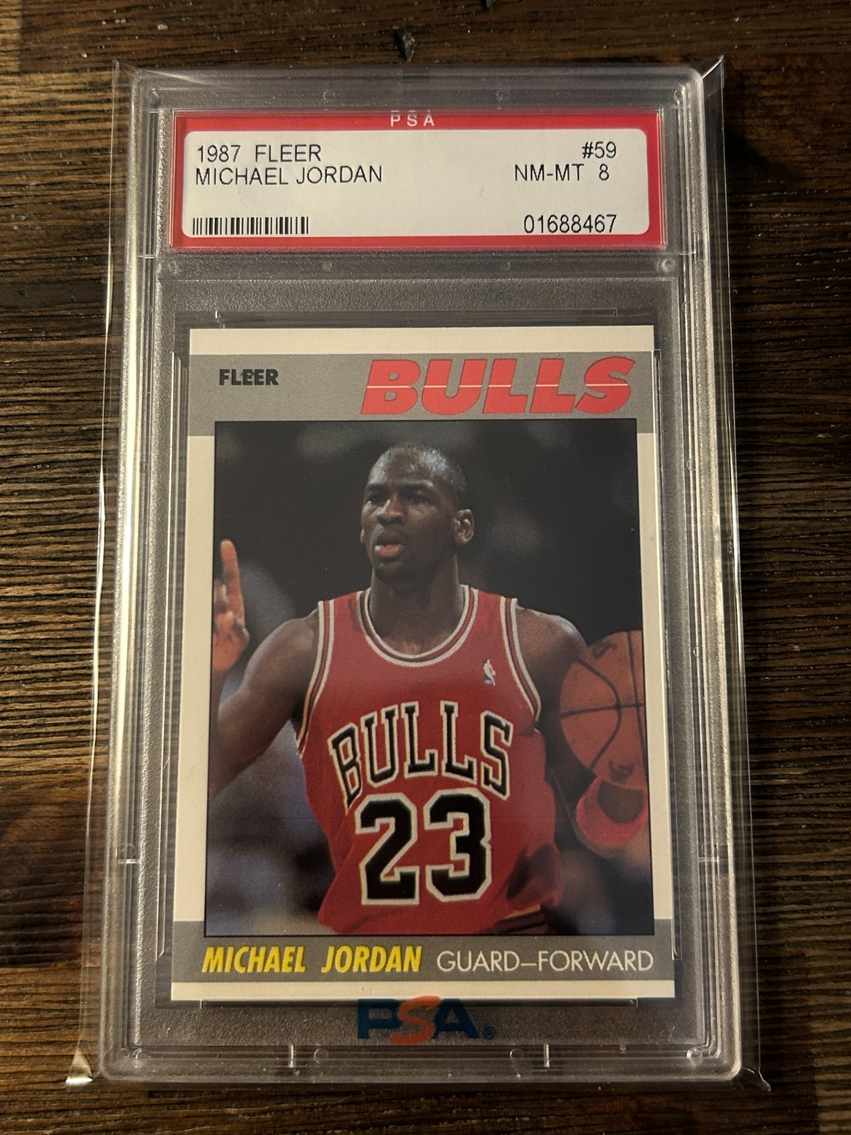 MICHAEL JORDAN 1987 FLEER #59 PSA 8