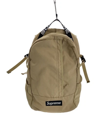 Sac à dos Supreme 18ss sac à dos nylon beige occasion