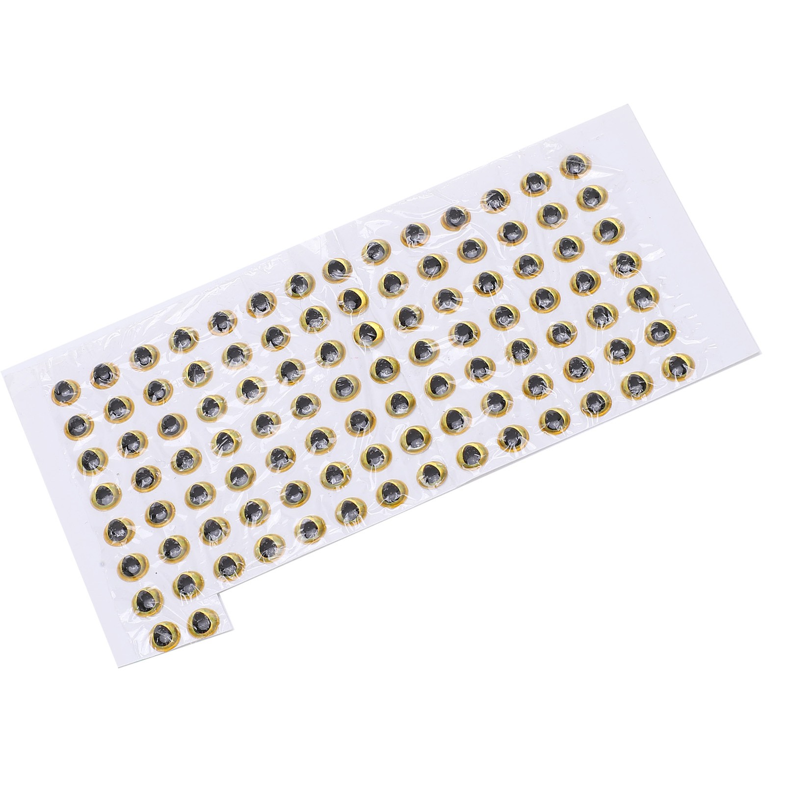 (Gold)100Pcs Fish Eyes 5mm 3D Round Soft Delicate Fishing Lure Eyes HG