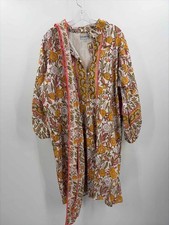 Pre-Owned Sue Sartor White Size XL Midi Long Sleeve Dress