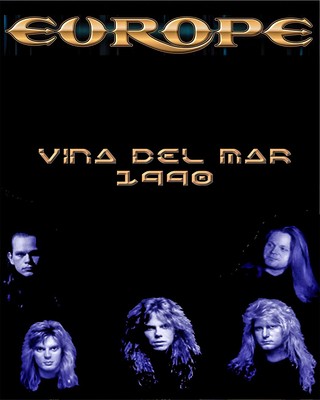 Europa Poster - Vina del Mar 1990 Live Wall Art - 12X16/16X20/18X24/24X36