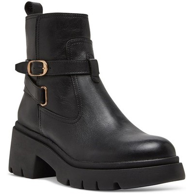 Steve Madden Women's Colletta Ankle Boot, Black Leather, 6