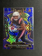 2025 Panini Select Football TreVeyon Henderson Blue Prizm Rookie Card. 184/249