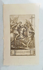 stampa incisione d'epoca da libro s.stefano re d'ungheria fine '700