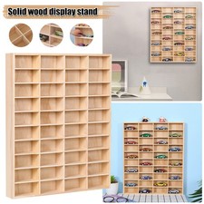 Vitrina de madera para coches de juguete organizador de montaje en pared para Hotwheels y Matchbox