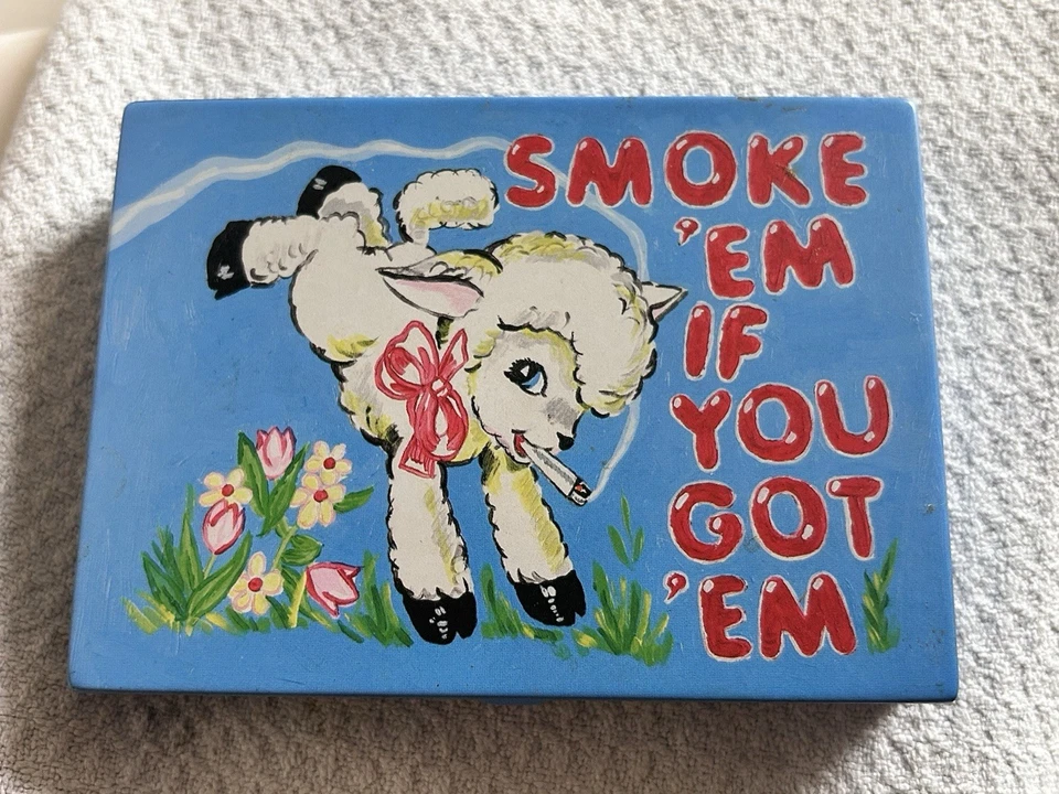 Blue Q Tin Lamb Collectible Tin! Smoke Em If You Got em Unique - Image 2 of 4