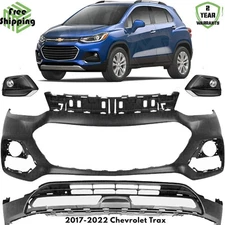 Front Bumper Cover Fascia & Fog Light Assembly Kit For 2017-2022 Chevrolet Trax