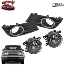 Fit For Honda Pilot 2012-2015 Front Bumper Fog Light Lamp Cover&Chrome Trim