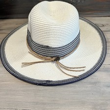 SUN N SAND Headwear Sun Hat Women's UPF 50 Cream Wide Brim Cap Fedora