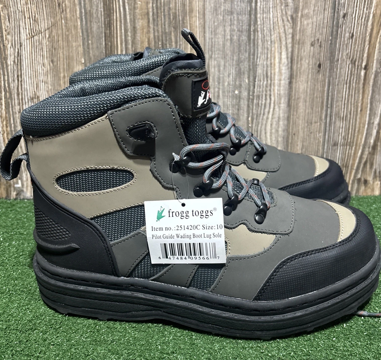 Frogg Toggs Men's Pilot Guide Wading Shoe Cleated Slate/Gray Size 10 NEW