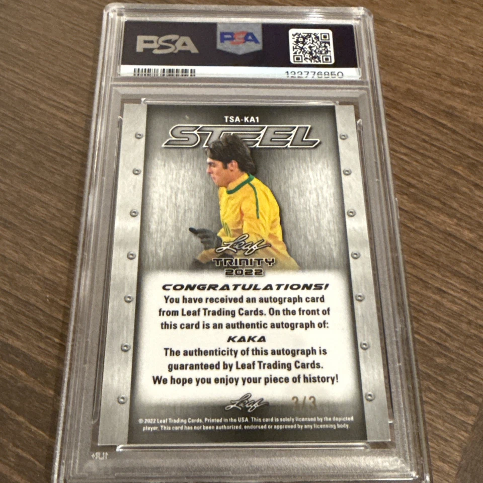 2022 Leaf Trinity Steel cristal rosa automático 3/3 KAKA PSA 8 Pop1 não superior - Imagem 2 de 3