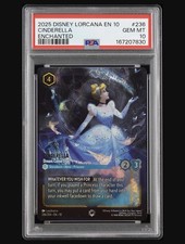 Disney Lorcana Cinderella Dream Come True Enchanted Holo 236/204 PSA 10
