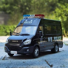1/24 China NJ IVECO Power Daily OUSHENG Model SWAT Police Car Black Color