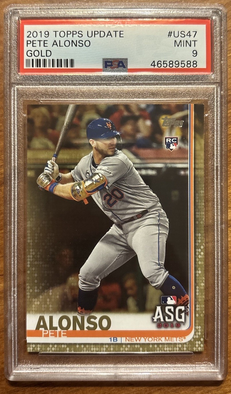 2019 Topps Update Gold #US47 Pete Alonso /2019 PSA 9 Mets Orioles