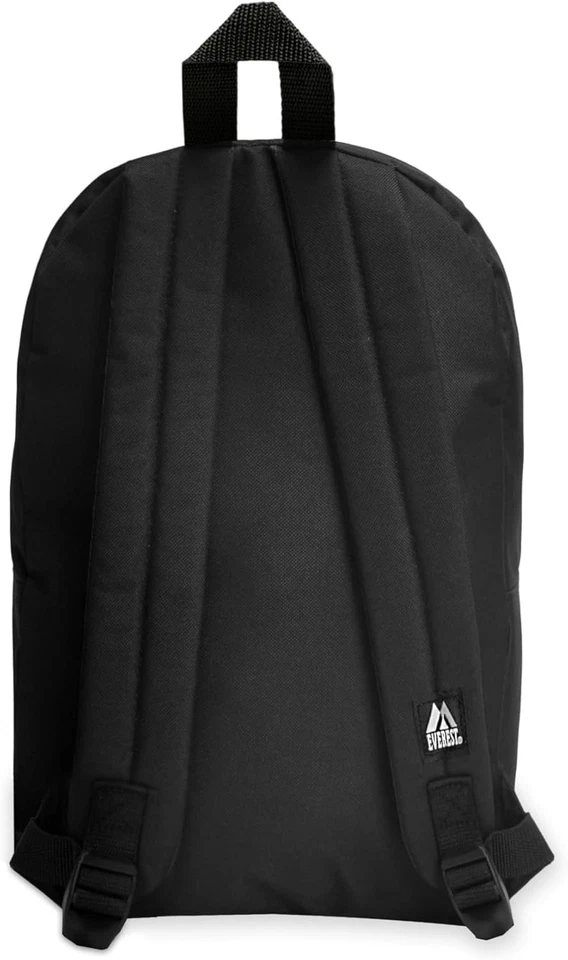 Mochila básica Everest Luggage, negra, tamaño mediano aspecto elegante Foto 3 de 4