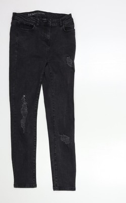 NEXT Damen schwarz Denim Skinny Jeans Größe 8 L28 in