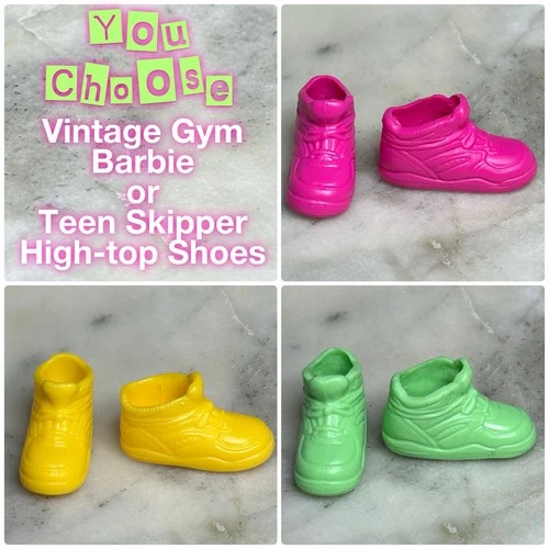 Vintage Gymnast Barbie or 90's TEEN Skipper Shoes~ YOU CHOOSE High-Top Sneakers
