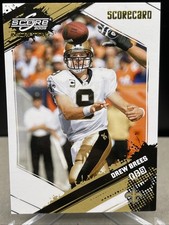 Drew Brees 2009 Scorecard Inscriptions 8/50 Gold SSP