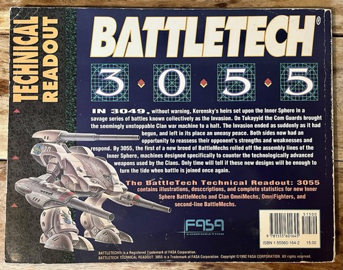 FASA Battletech Lettura Tecnica 3055 (1ª Edizione) VG - Foto 2 di 5