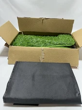 MABOZOO Foldable Dog Potty Tray w/ Grass Pad 33.8x24x17.7 Indoor Use