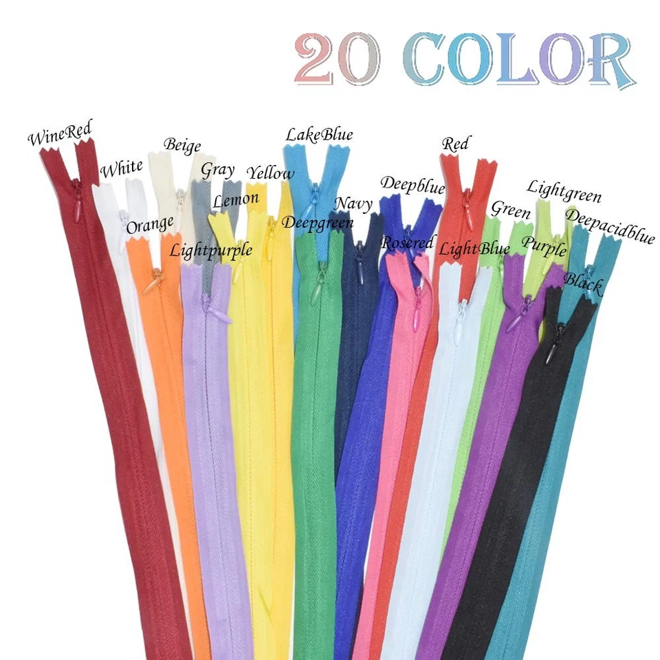 40Pcs Nylon Invisible Zippers Sewing for Tailor Sewing Crafts, Dresses, - Image 3 of 4