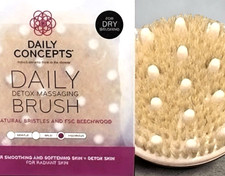 Daily Concepts Detox Massage Brush Vegan Dry Body Exfoliator Natural Bristles