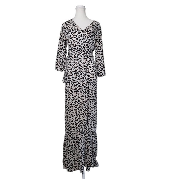 Auguste The Label Leopard Print Wrap Maxi Dress – Size 10 AU