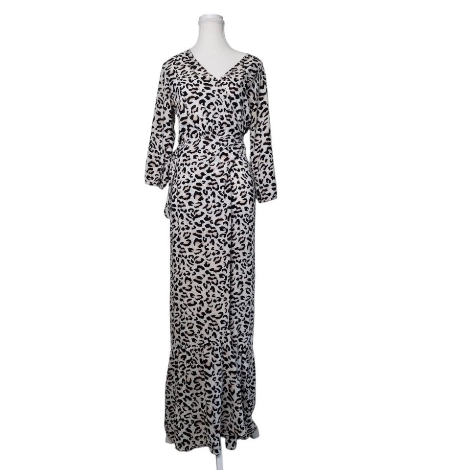 Auguste The Label Leopard Print Wrap Maxi Dress – Size 10 AU