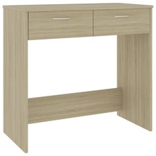 Desk Sonoma Oak Engineered Wood Computer Table Office Workstation vidaXL