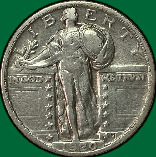 1920 Standing Liberty Quarter Choice Extremely Fine XF+ Coin #33984