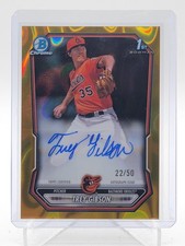 TREY GIBSON 2026 BOWMAN CHROME 1ST GOLD LAVA REFRACTOR AUTO /50 Q3967