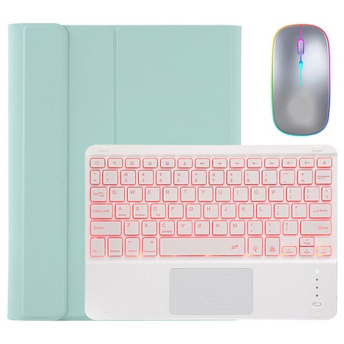 For Samsung Galaxy Tab A9+ S9 FE S8 S6 Lite Backlit Touchpad Keyboard Case Mouse - Picture 28 of 55