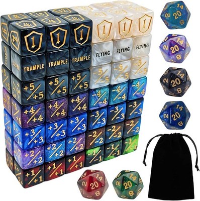 MTG Counter Dice Set Ability Life Counters 90 Pcs