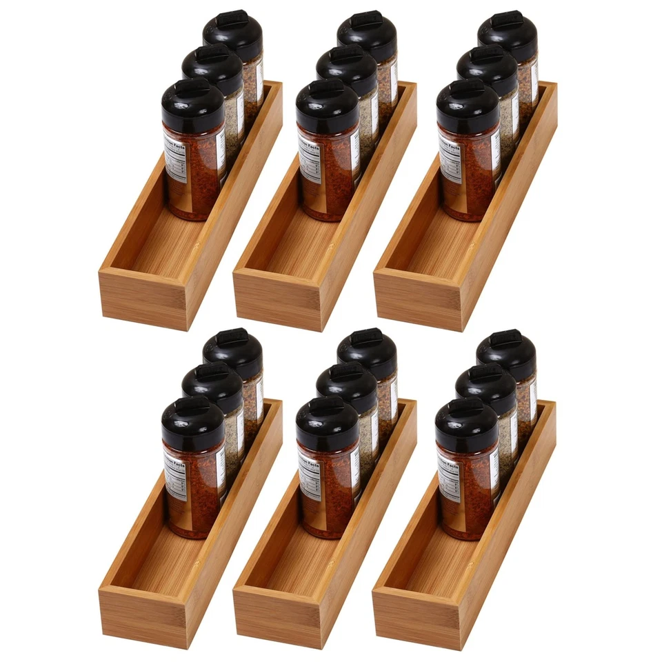 Bamboo Drawer Organizer Storage Box for Kitchen Drawer, Junk Drawer, Office, ... - Image 3 of 4